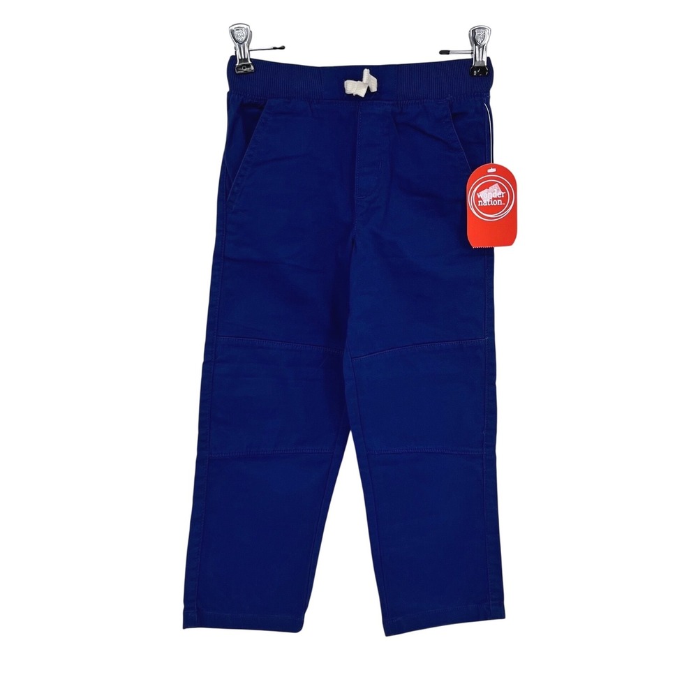 Casual Blue Pants Boys Size 5 Dark Blue Reinforced Knee Everyday School Uniform